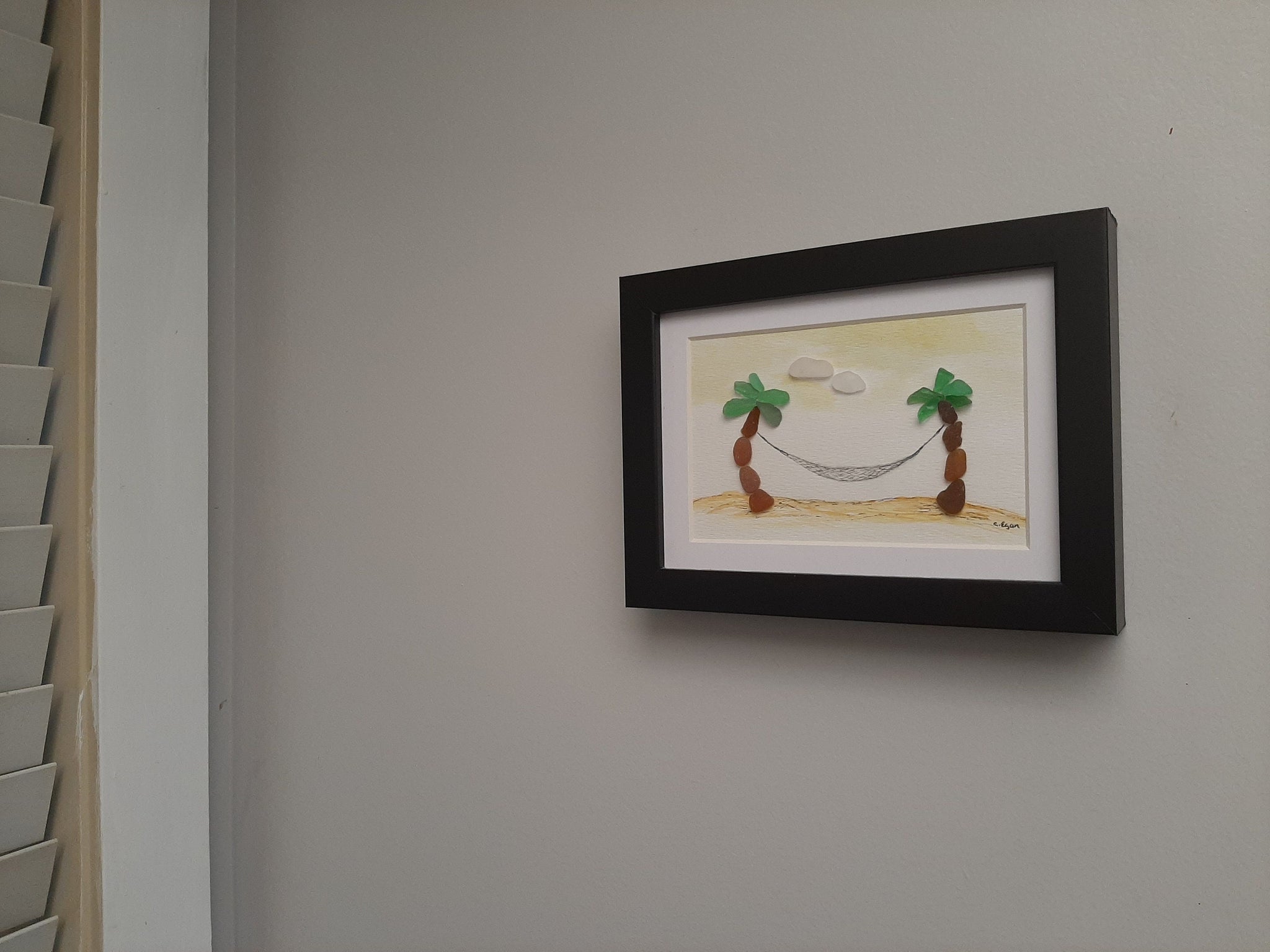 Palm Trees with Hammock Sea Glass Art – Seatiful Artworks
